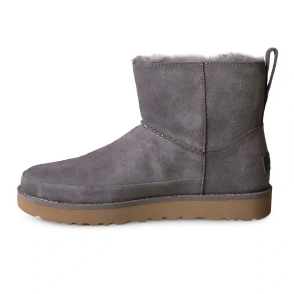 Women's Ugg Classic Zip Mini Boot Grey Size 8 - Picture 4 of 12